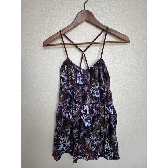 Free People purple strappy tank top beachy boho womens xs sparrow y2k festival - Picture 1 of 5